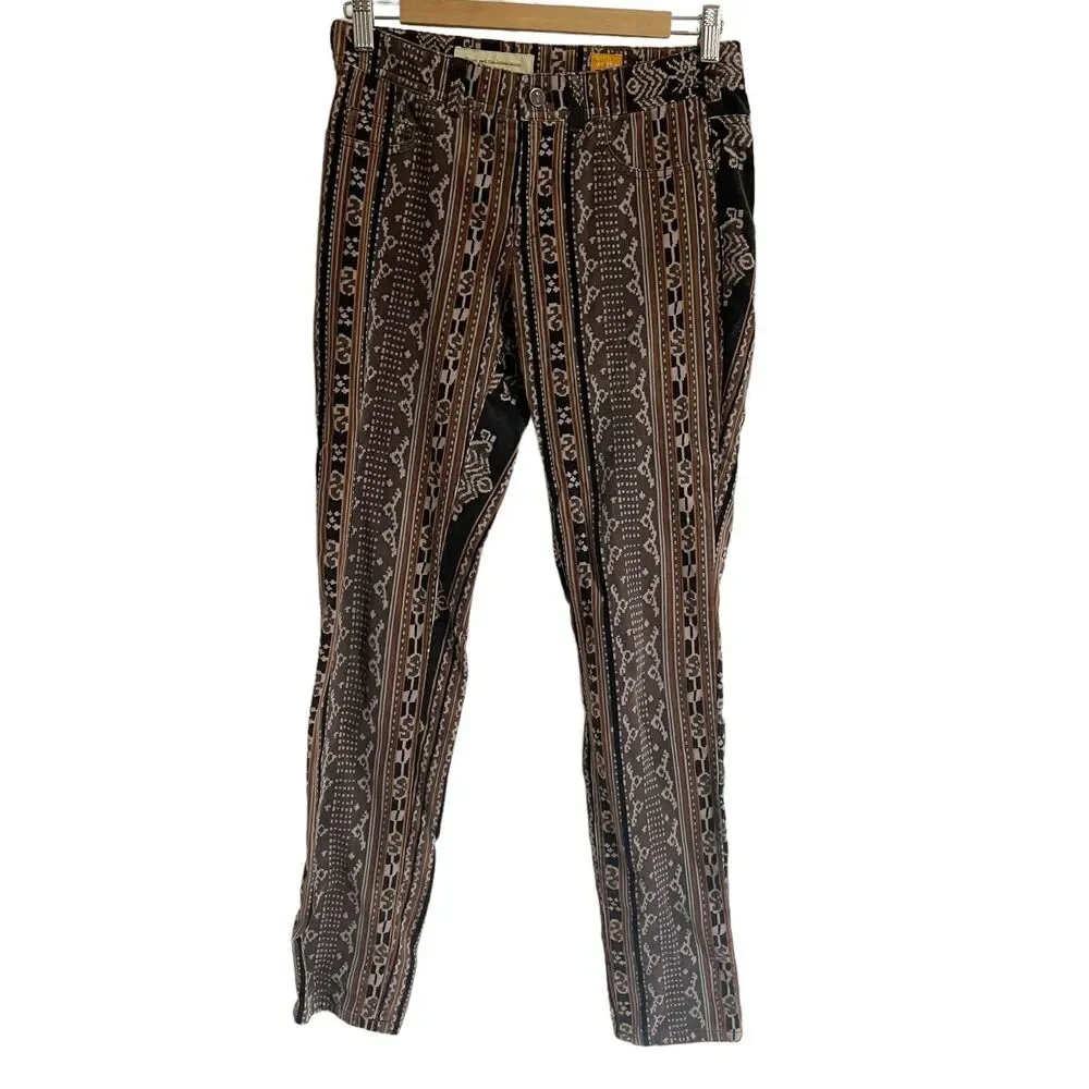 Pilcro and The Letterpress Anthropologie Womens Serif Mid Rise Corduroy Pant 26P